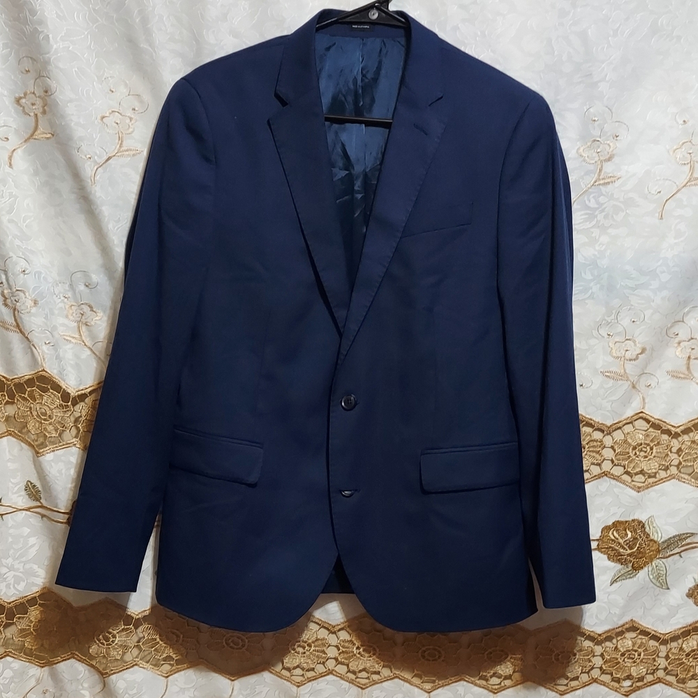 J Ferrar Suit Jacket Mens  Reg Slim Fit Bright Blue Ultra Comfort Stretch Size M